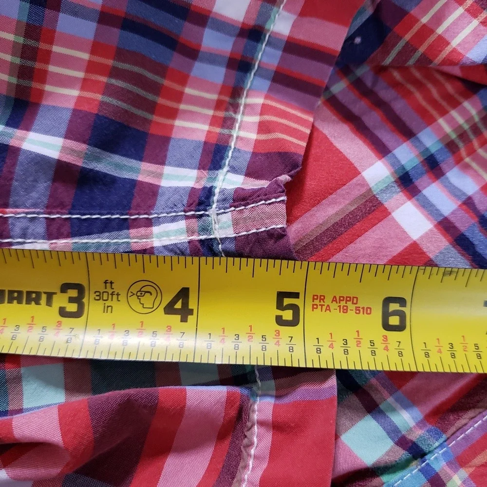 Polo Ralph Lauren Swim Shorts Men XL Red Madras Plaid Trunks Swimsuit Lined VTG